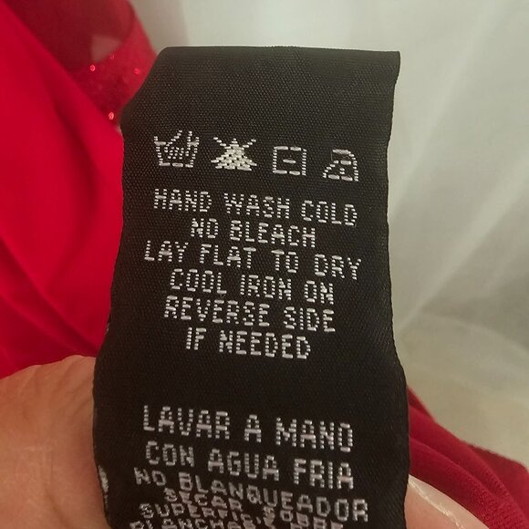 NWT R&M Richards Red Glittery Sheer Formal Romantic Mature Dress and Jacket 22W - Picture 16 of 16